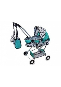 Wózek gondola miętowy zebra