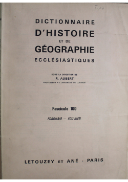 Dictionnaire d histoire et de geographie Ecclesiastiques 100