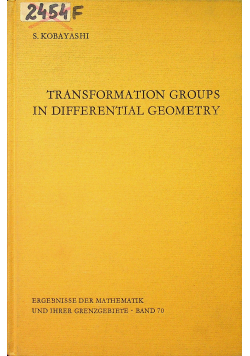 Transformation group in differential geometry