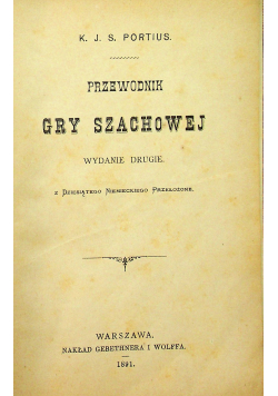 Przewodnik gry szachowej 1891 r