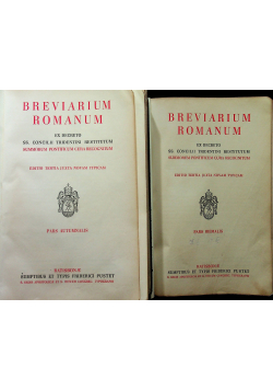 Breviarium Romanum ex Decreto ss Concilii Tridentini Restitutum 2 tomy