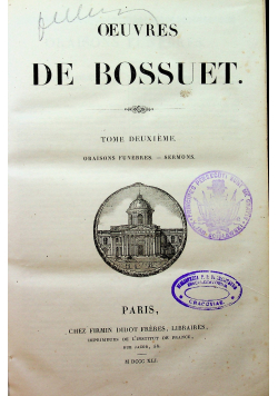Oeuvres de Bossuet Tome II 1841 r