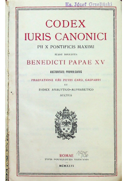 Codex iursi canonci 1926 r