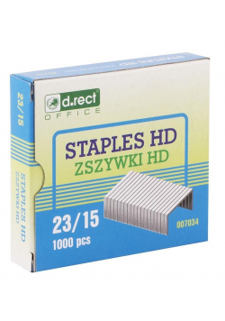 Zszywki 23/15 1000 sztuk D.RECT