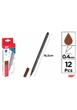 Cienkopis 0.4mm ciepły brąz (12szt)