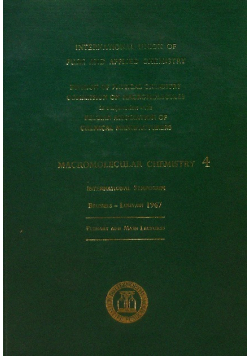 La Chimie Macromoleculaire Volume 4