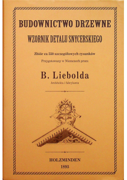 Holzarchitektur reprint z 1893