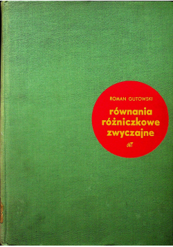 Równania różniczkowe zwyczajne