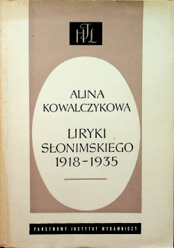 Liryki Słonimskiego 1918 1935