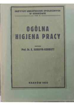 Ogólna higjena pracy 1933 r.