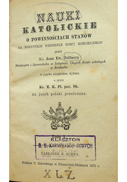 Nauki katolickie o powinnościach stanów 1873 r