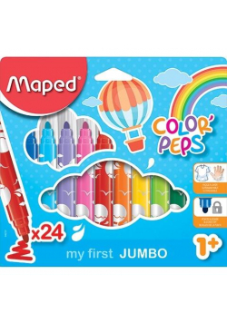 Flamastry Jumbo Colorpeps 24 kolory MAPED