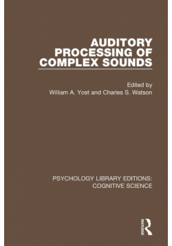 Auditory Processing of Complex Sounds