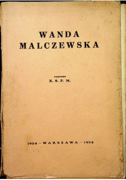 Wanda Malczewska 1934 r