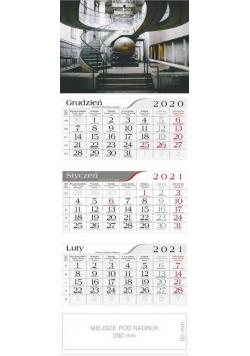 Kalendarz 2021 Trójdzielny Architektura CRUX