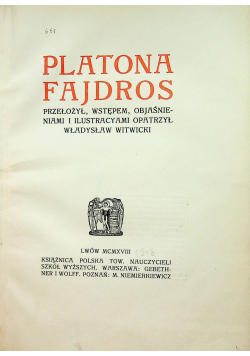 Platona Fajdros 1918 r.