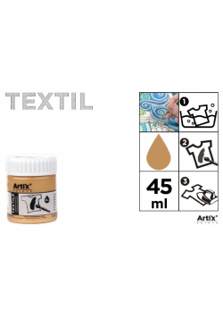 Farba do tkanin 45ml złota (6szt)