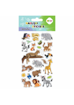 Naklejki 3D Puffy Wildlife 10x20cm HAPPY COLOR