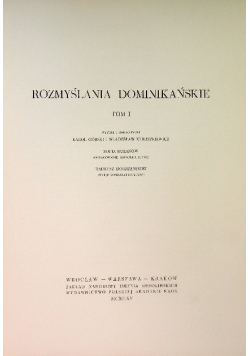 Rozmyślania dominikańskie Tom 1