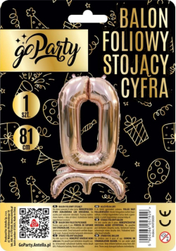 Balon foliowy stojący cyfra 0