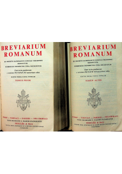 Breviarium Romanum Tomus Prior Tomus Alter