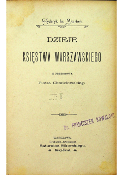 Dzieje Księstwa Warszawskiego  2 tomy 1947 r