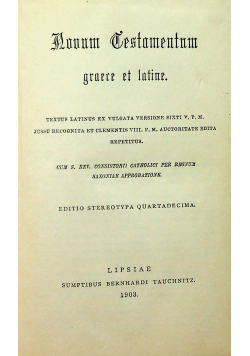 Novum Testamentum Graece et Latine 1903 r