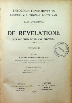De Revelatione Vol II 1921 r