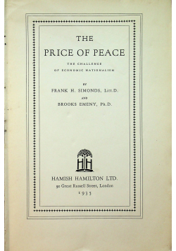 The Price of Peace 1935 r.