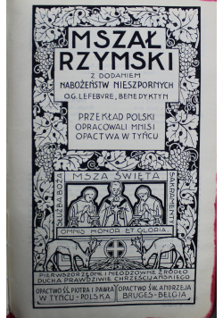 Mszał Rzymski z dodaniem nabożeństw nieszpornych 1931 r