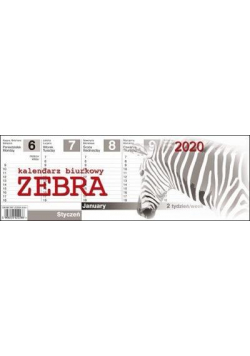 Kalendarz 2020 Biurkowy poziomy - Zebra PP