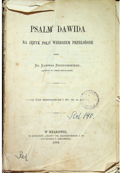 Psalmy Dawida 1884 r.