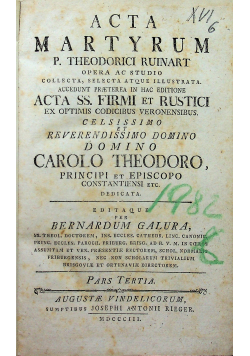 Acta Martyrum, 1803 r.