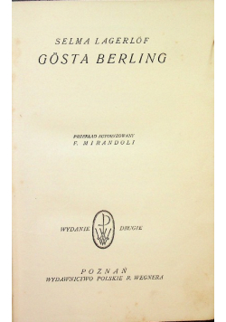 Gosta Berling ok 1929 r.