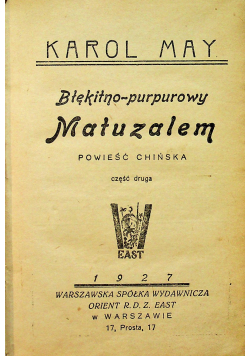 Błękitno purpurowy Matuzalem 1927 r.