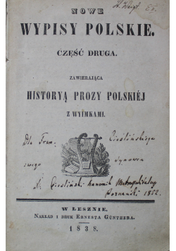 Nowe wypisy Polskie cz 2 1838 r.