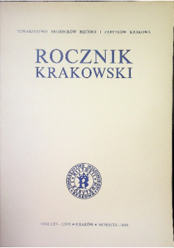 Rocznik Krakowski Tom LXV