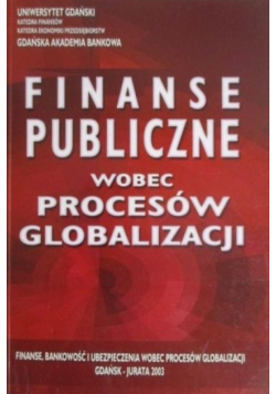 Finanse publiczne wobec procesów globalizacji