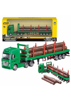 Ciężarówka transport drewna zielona 1:50