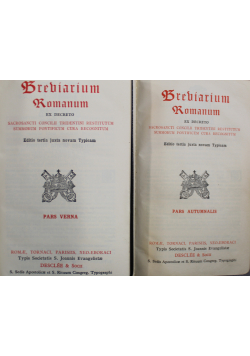 Breviarium Romanum Pars Autumnalis / Pars Verna 1947 r.