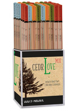 Ołówek sześciokątny 5H-9B CedrLove (72szt) MIX