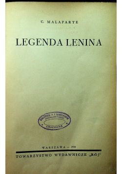 Legenda Lenina 1938 r.