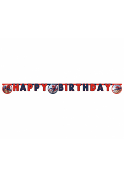 Banner Spiderman Crime Fighter - Happy Birthday