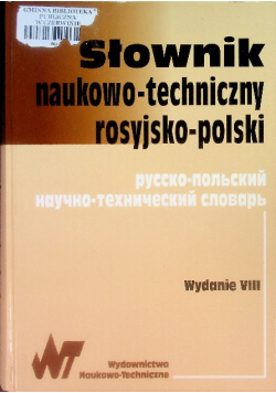 Słownik naukowo techniczny rosyjsko  polski