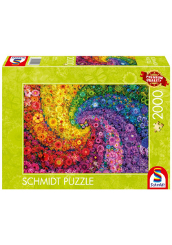 Puzzle PQ 2000 Kolorowy wir kwiatów i motyli 112983