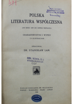 Polska literatura współczesna 1924 r