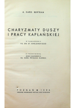 Charyzmaty Duszy i Pracy Kapłańskiej 1936 r.