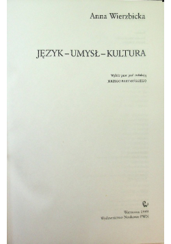 Język  umysł  kultura
