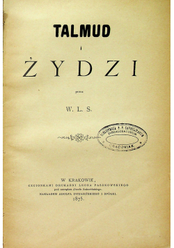 Talmud i żydzi 1875 r