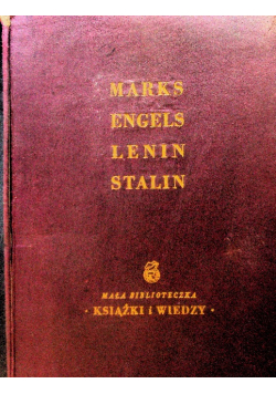 Mark Engels Lenin Stalin Mała Biblioteczka